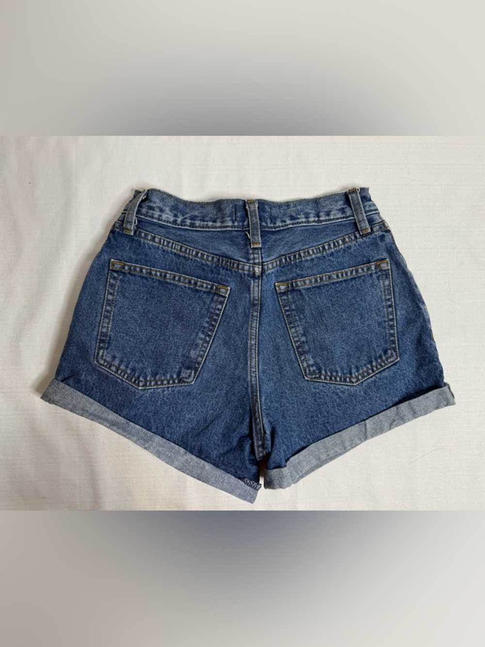 Abercrombie & Fitch Anne High Rise Denim Shorts Women’s Sz:00 - Picture 7 of 8